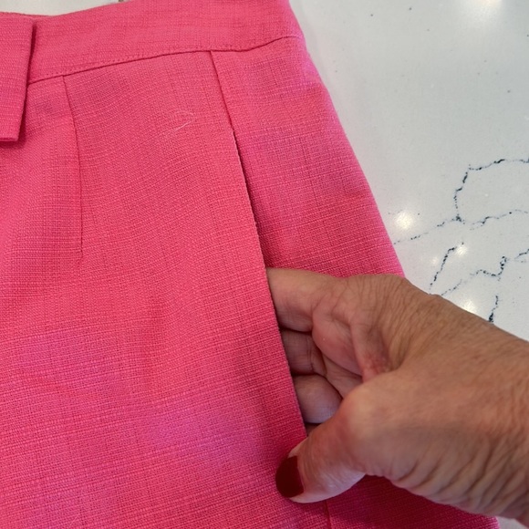 Boden 100% Cotton A Line Lined Skirt w/ Bow Detail and Side Pockets sz.4 - Picture 5 of 10